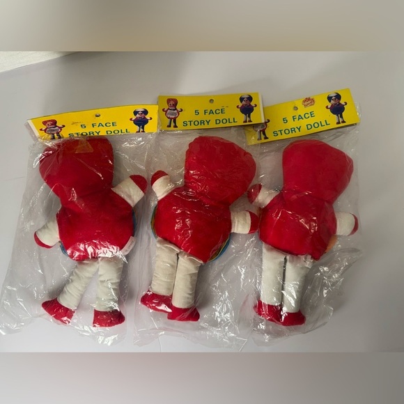 Lot of 3 Vintage Dan Dee/Other Plush Soft Cloth Flip Story Book Toy Dolls 11" 9" - Picture 5 of 5